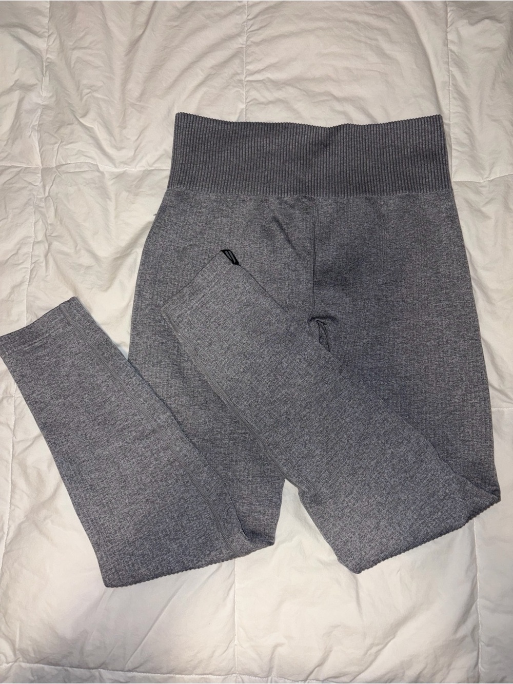 Set of 3 Fabletics Gray Rib-Waist Knit Leggings